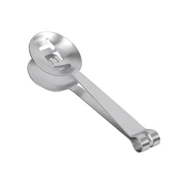 Imagem de Espremedor de saquinhos de ch¨¢,12 cm de prata leve de a?o inoxid¨¢vel pin?as para saquinhos de ch¨¢ espremedor de coador clipe para casa cozinha artesanato ferramenta para agarrar cubos de gelo sa,