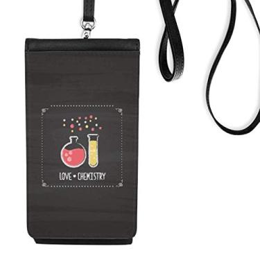 Imagem de Cantil redondo tubo de teste de química bolsa para celular bolsa suspensa bolso preto