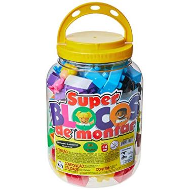 Imagem de Pica Pau Brinquedos Pote Blocos 80 Peças Brinquedos Pica Pau