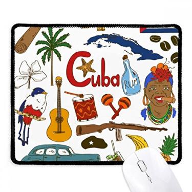 Imagem de Tapete de borracha para jogos com a bandeira nacional Cuba Landscap Animals