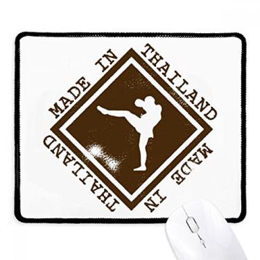 Imagem de Mousepad com ilustração de arte de boxe Make in Thailand Tapete de borracha para jogos