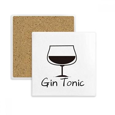 Imagem de Contorno de Gin Tonic Coaster Cup Mat Caneca suporte subplaca pedra isolante