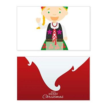 Imagem de Smile Blond Poland Cartoon Holiday Holiday Merry Christmas Parabéns Card Christmas Letter Message