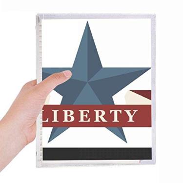 Imagem de Caderno Pentagrama Liberty Slogan America Country City com folhas soltas e diário recarregável