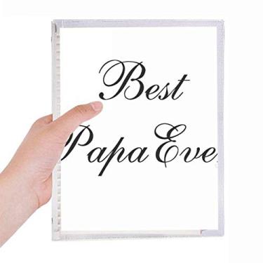 Imagem de Caderno Best Papa Ever com citação de folhas soltas diário recarregável de papelaria