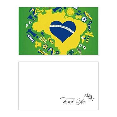 Imagem de Mapas do Brasil em forma de coração, cartão de agradecimento, aniversário, saudação, casamento, agradecimento
