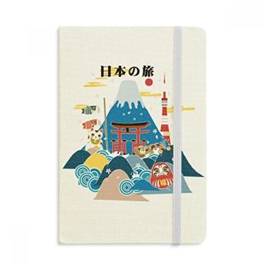 Imagem de Caderno de viagem japonês, local, capa dura, clássico, diário, A5