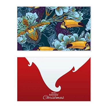 Imagem de Orquídea, pássaro, quadrado, estampa contínua, animal, feriado, feriado, cartão de felicitações, mensagem de Natal