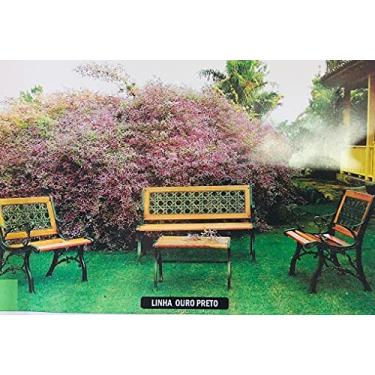 Imagem de Conjunto de Mesa em Madeira e Alumínio Fundido Ouro Preto Unifer Móveis