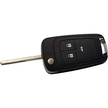 Imagem de Chave Canivete (Oca) 3 Botões S/Telecomando C/Aloj. P/Transponder - GM Cruze Hatch/Sedan após 11