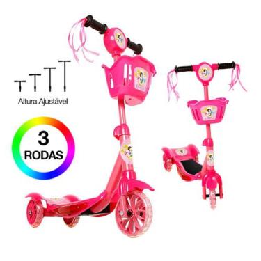 Imagem de Brinquedo Patinete Infantil Princesas 3 Rodas Com Luz E Som - Toys 2U