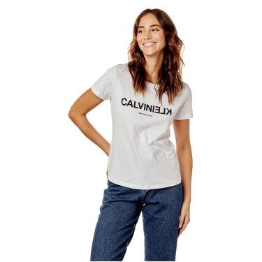 Imagem de Camiseta estampa localizada, Calvin Klein, Feminino, Branco, M
