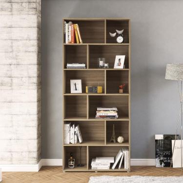 Imagem de Estante Livreiro Xangai com 12 Nichos-Castanho