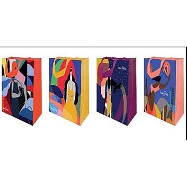 Imagem de Sacola De Ráfia Retornável 35X40X18Cm Wish Pacote Com 15