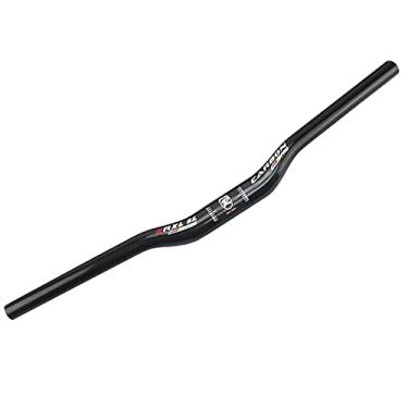 Imagem de Guiador de fibra de carbono mtb preto brilhante guidão de bicicleta mtb guiador de mountain bike para ciclismo 660mm 31.8 3k guiador brilhante
