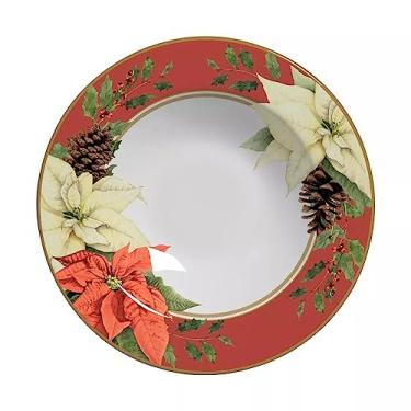 Imagem de Prato Fundo Massa Risoto Sopa Mariah Vermelho Natal Alleanza 6 un