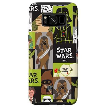 Imagem de Capa para Galaxy S8 Star Wars Chewbacca Darth Vader Boba Fett com desenho de personagem