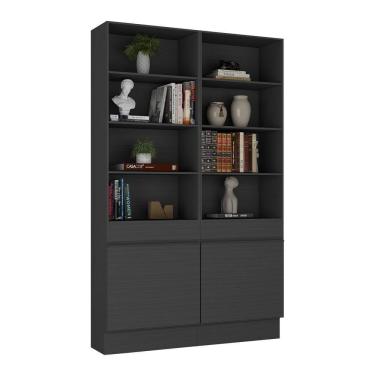 Imagem de Armário/estante Escritório 2 Portas Multimóveis Mp7000 Preto Preto