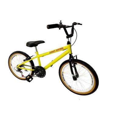 Imagem de Bicicleta aro 20 tipo bmx masculino aro aero 6 marchas amarl