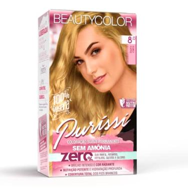 Imagem de Coloração Kit BEAUTYCOLOR Puríssi Sem Amônia - 8.0 Louro Claro