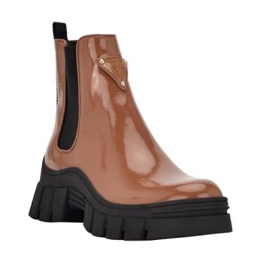 Imagem de GUESS Bota feminina Hestia no tornozelo, Marrom 212, 40