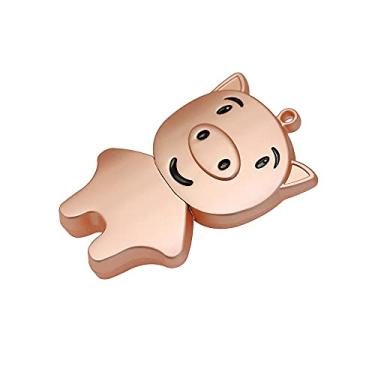Imagem de Pen Drive USB 2.0 de 16 GB, modelo porco, cartão de memória, ponto, armazenamento de dados, pen drive USB (dourado)