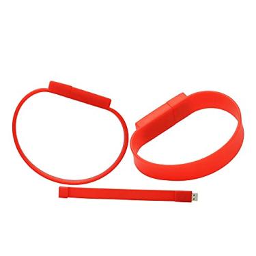 Imagem de Flash Drive em forma de pulseira de 8 GB USB 2.0 Flash Drive Memory Stick Thum Drive USB Flash Disk U Pen Drive USB Disk Pen Drive USB Flash Memory Storage USB Stick PenDrive (vermelho)