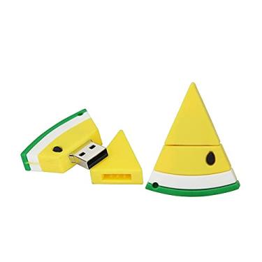Imagem de Flash Drives USB em forma de melancia de 128 GB, pen drive de memória, pen drives pen drives USB Flash Disk Pen Drive U Disk USB (amarelo)