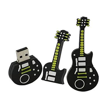 Imagem de Pen Drive USB em forma de guitarra de 128 GB, pen drive USB, pen drive, pen drive, pen drive, pen drive, pen drive, pen drive, armazenamento externo, memória flash, armazenamento USB 2.0 Stick (preto)