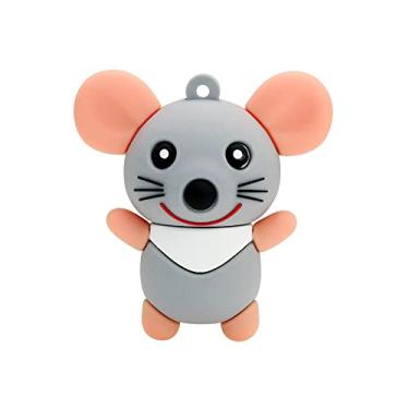 Imagem de 4 GB Cinza Mouse Modelo Flash Drive USB 2.0 Cartão de Memória de Alta Velocidade Drive Jump Drive Zip Drive para Armazenamento de Dados e Backup