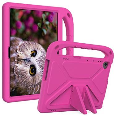 Imagem de Capa para tablet Caso de crianças para Lenovo M10 FHD REL TB-X605FC / TB-X605LC (10.1 "), Suporte à prova de choque de peso leve Suporte para crianças capa protetora amigável (Color : ROSE RED)