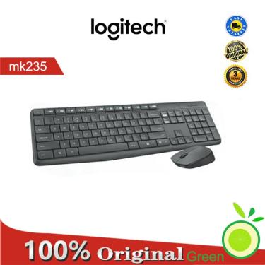 Imagem de Logitech mk235 teclado sem fio mouse multimídia 2.4ghz splash-proof design 1000dpi micro usb