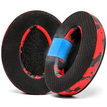 Imagem de Almofadas de gel de resfriamento WC Freeze - compatíveis com Cloud Hyperx, Steelseries Arctis, ATH M50X, Turtle Beach Stealth e muito mais | (Camuflagem vermelha)