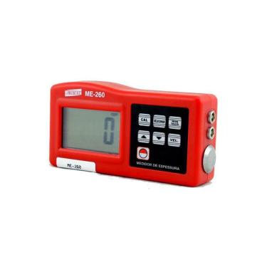 Imagem de Medidor Espessura Digital Chapas Ultrassónico Diversos Materiais Velocidade Som Ajustável Me-260 Portátil Instrutherm