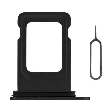 Imagem de Risidamoy Para iPhone 12 Preto SIM Slot Substituição de Cartão SIM Único Versão para iPhone12 Suporte de Bandeja de Cartão Adaptador com Anel de Borracha Impermeável Kit de Reparação Ferramenta de