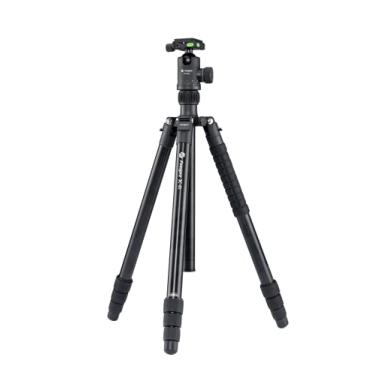 Imagem de Fotopro Tripé de câmera de 168 cm de alumínio profissional cabeça esférica 360 monopé destacável com placa de liberação rápida, tripé resistente para DSLR Carga até 12 KG/26,5 lbs com bolsa