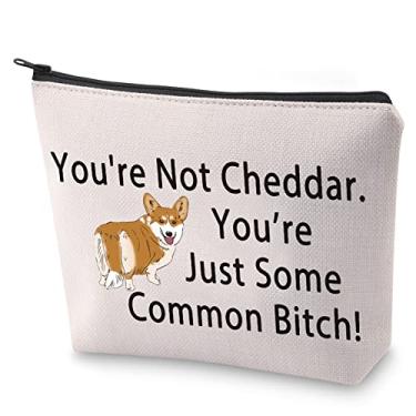 Imagem de BLUPARK Brooklyn Holt Corgi Gift You're Not Cheddar Cosmetic Bag Gift for Fans (You're Not Cheddar)