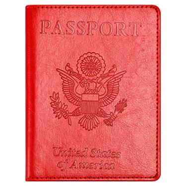 Imagem de Combo de porta-cartão de passaporte e vacina, porta-passaporte com compartimento para cartão de vacina, carteira de passaporte, capa de passaporte, capa de passaporte, suporte de passaporte para