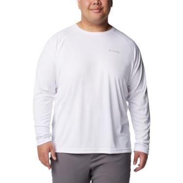 Imagem de Columbia Camisa masculina de manga comprida Fork Stream, branca, 2X