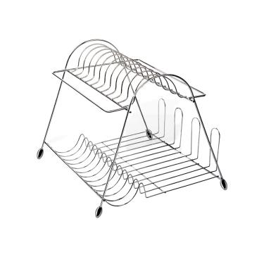 Imagem de Escorredor de Louças para 10 Pratos Utimil em Aço Cromado 