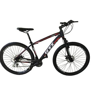 Imagem de Bicicleta Aro 29 Gti Roma Alumínio 21v Freio a Disco Garfo Suspensão (Preto/Vermelho, 15)