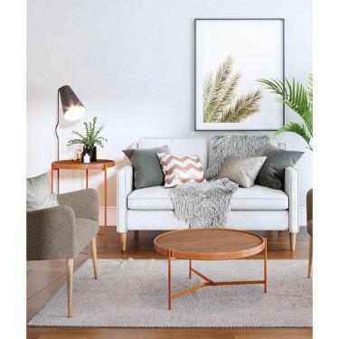 Imagem de Mesa de Centro Ambiente Aqua Grande Freijó Cobre - Imcal