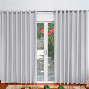 Imagem de Cortina Corta Luz de Tecido 4,20x2,80m Branco Gelo- Bella Janela