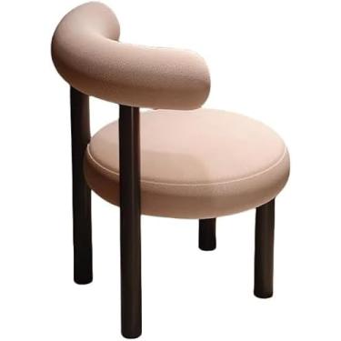 Imagem de Cadeiras de maquiagem, cadeiras modernas de penteadeira em quartos de meninas, bancos para unhas e maquiagem, cadeiras para penteadeiras, camarins, rosa