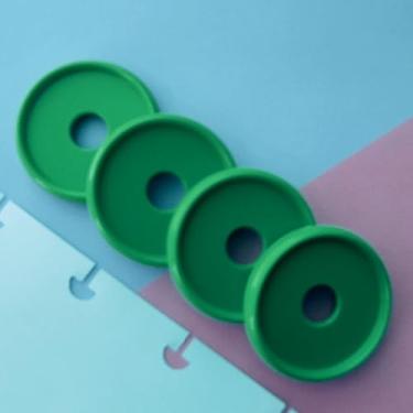 Imagem de Kit 12 Discos G 32mm de Caderno Infinito Sistema Inteligente Amor Infinito Cadernos - Círculo (Verde Militar)