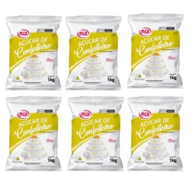 Imagem de Açúcar De Confeiteiro Fino Mix Kit Com 6 Pacotes Mix