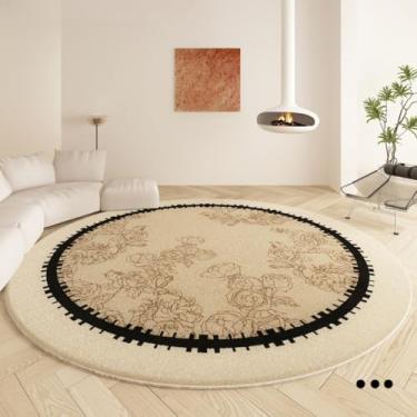 Imagem de Tapete redondo para mesa de café, lavável, resistente à sujeira, sala de estar, vestiário, decoração macia, 2, diâmetro 160cm