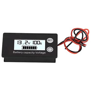 Imagem de Medidor de Tensão LCD DC, Testador de Capacidade de Bateria à Prova D'água, Monitor de Tensão para Automóveis, Baterias de Carros, Baterias, Material ABS (branco-impermeável)