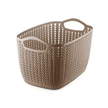 Imagem de Cesto Largo Trançado, Cesto Marrom, Tamanho Grande Grande, Linha Bel, Ordene.