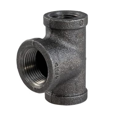 Imagem de Supply Giant CNCU0340 Camiseta de cabeça de touro maleável preta com conexões roscadas, 1,27 cm x 1,27 cm x 1,27 cm